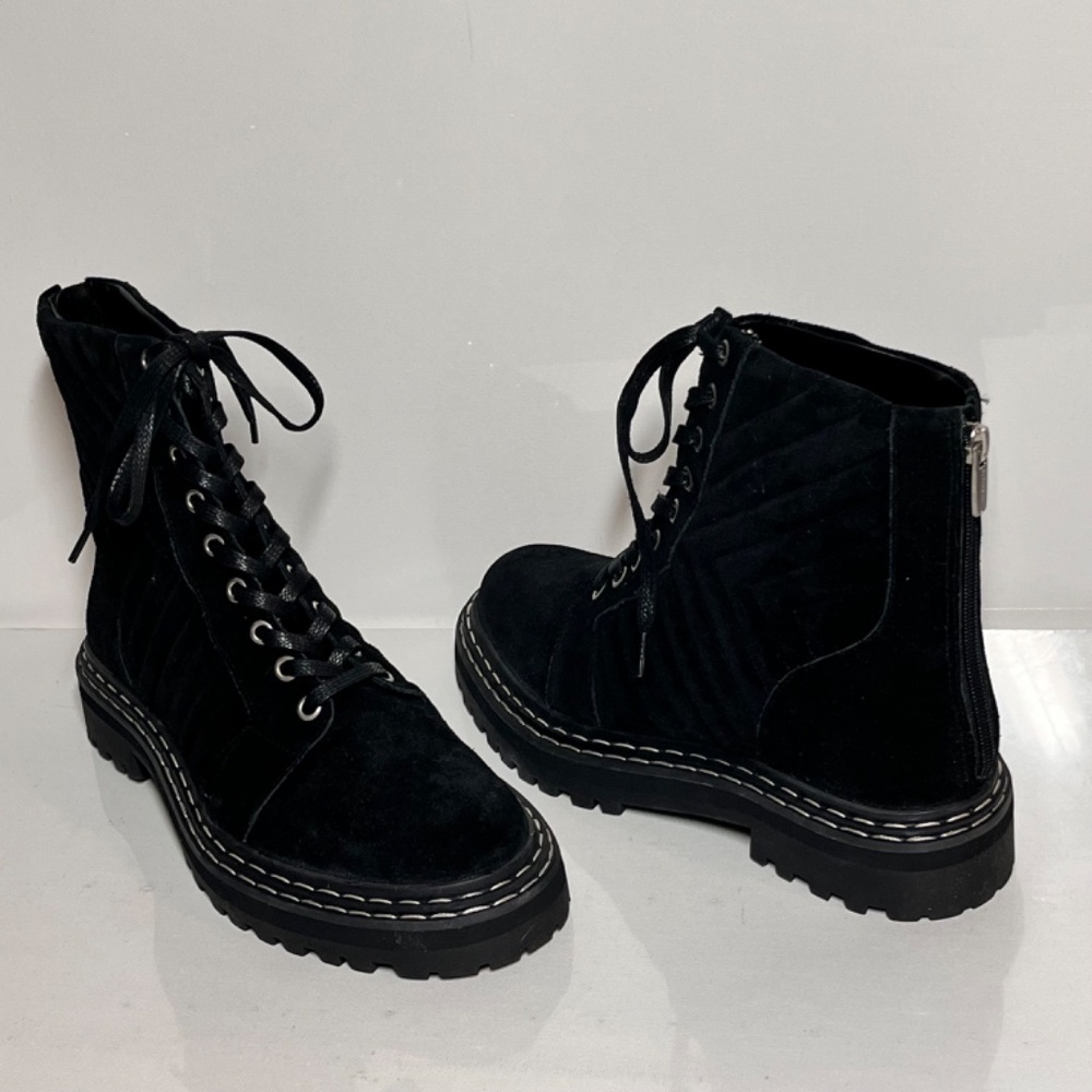 Vince Camuto x Fashion Jackson Puchenie Suede Lace-Up Hiker Boots - Picture 2 of 6